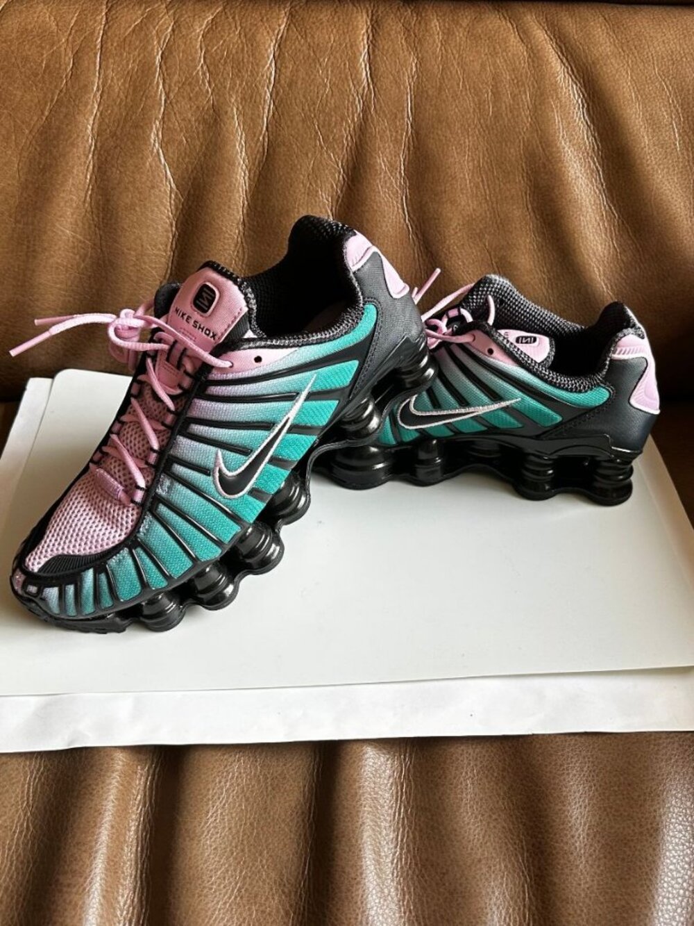 NEW Nike Shox TL Fade Arctic Pink/Neptune Green IH1336-600 Shoes Size 8/UK 5.5